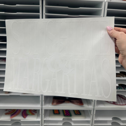 sunshine & margaritas  screen print transfer•