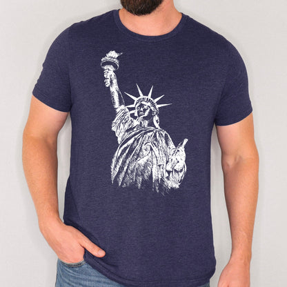 statue of liberty sketch 8x12 screen print transfer
