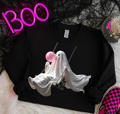 PRE-ORDER 5-7 biz day tat bubblegum swinging ghost DTF