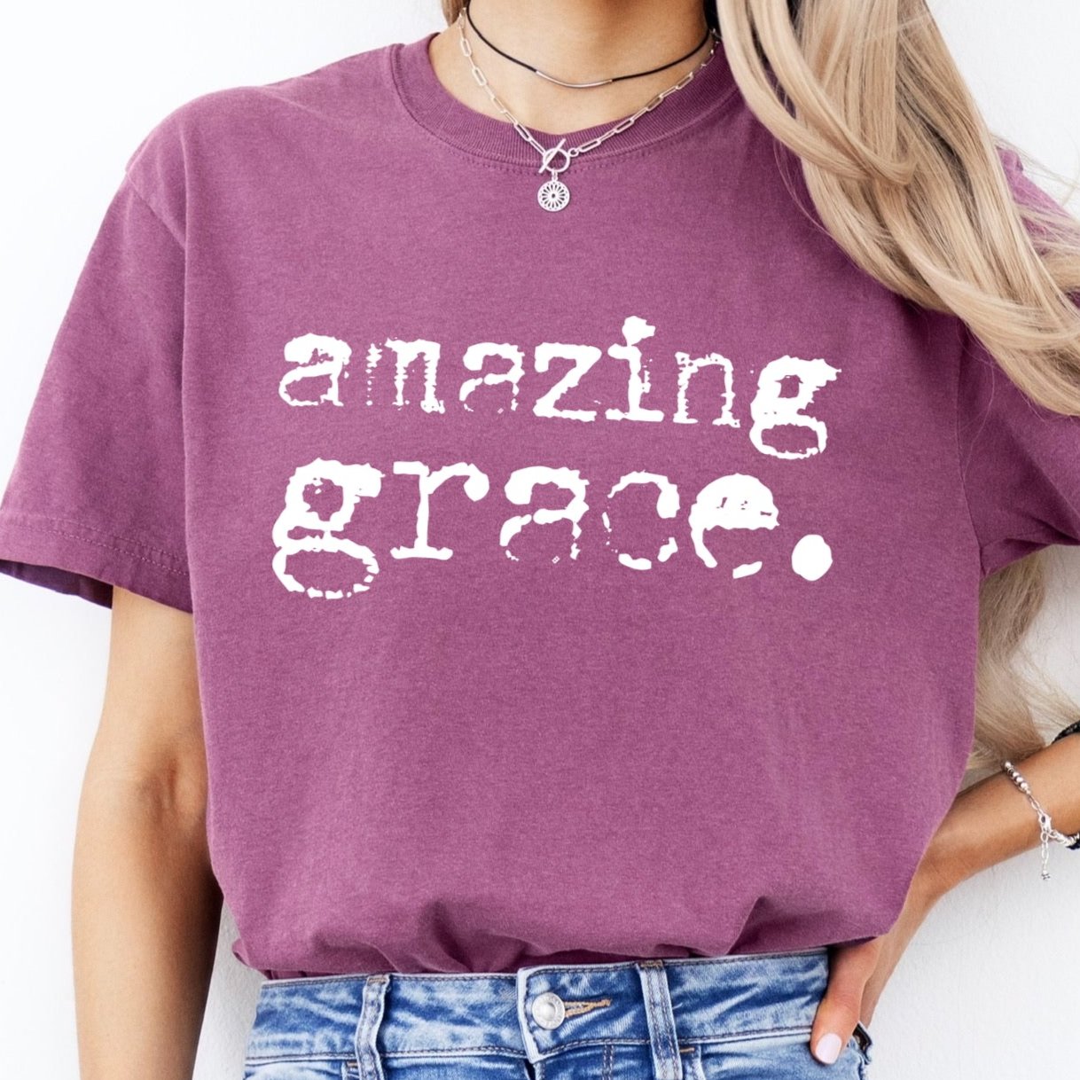 amazing grace screen print transfer