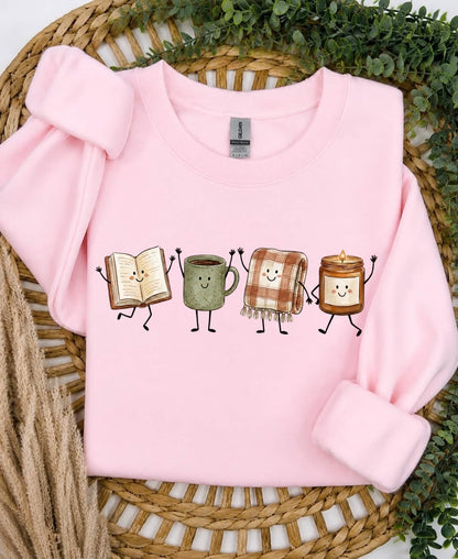 bookish fall doodles clear film screen print