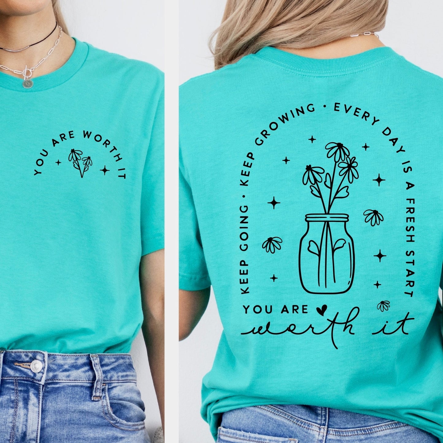 You are worth it screen print transfer•
