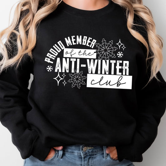 Anti-winter club screen print transfer