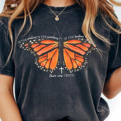 in the waiting butterfly clear film screen print