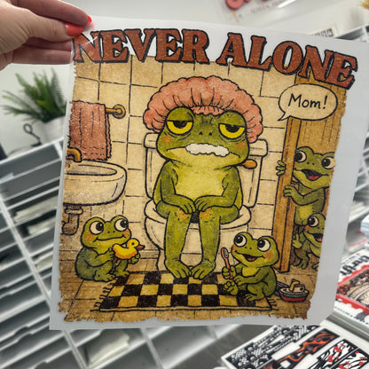 never alone mom clear film screen print