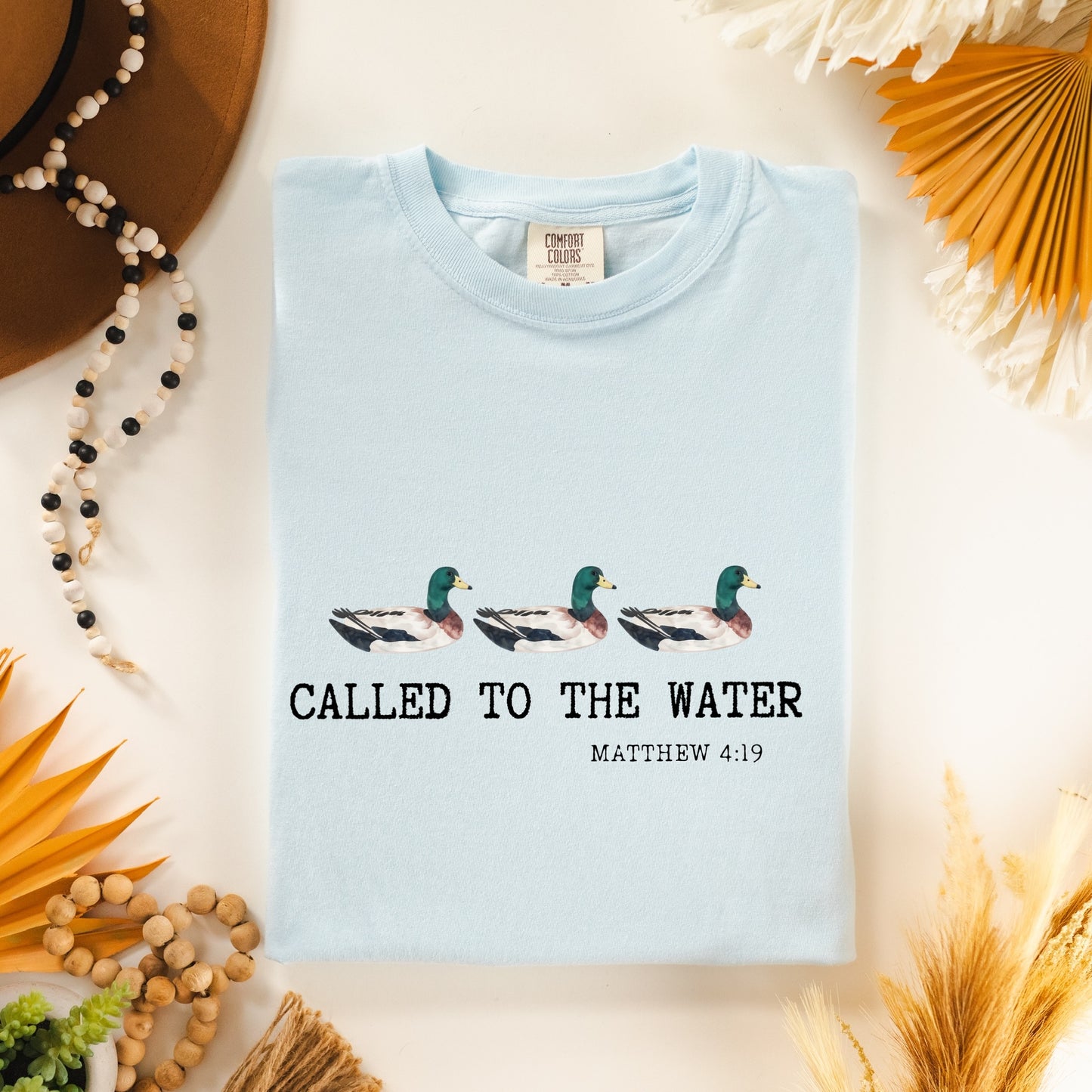 called to the water clear film screen print