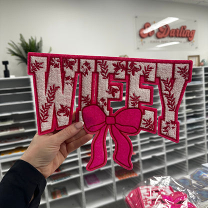 Chenille Patch - WIFEY BOW