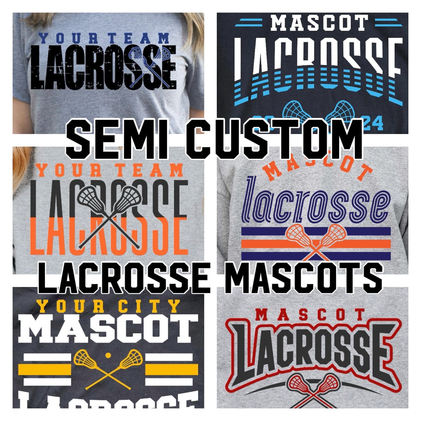 semi-custom LACROSSE mascot (design set up only)
