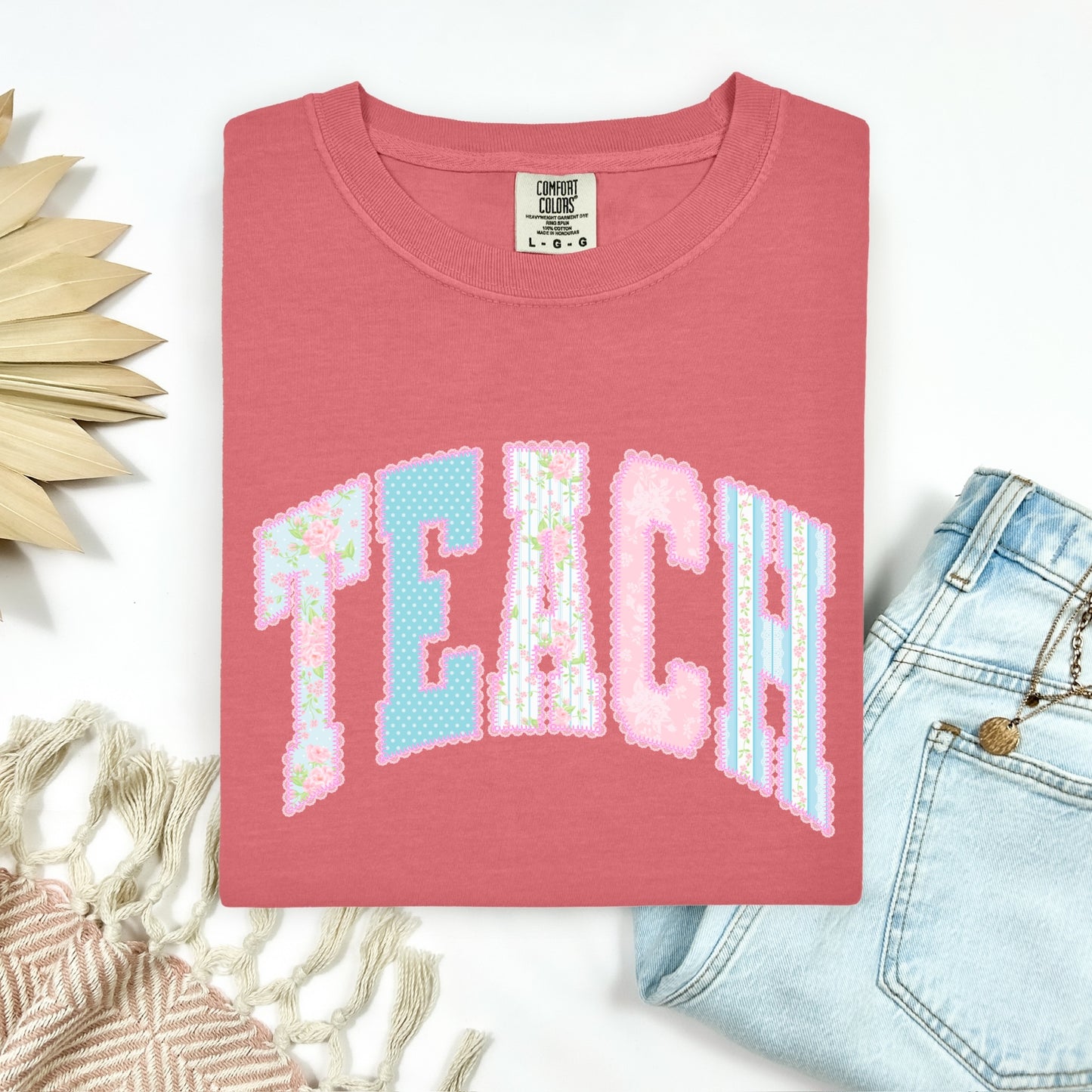 lace TEACH clear film screen print