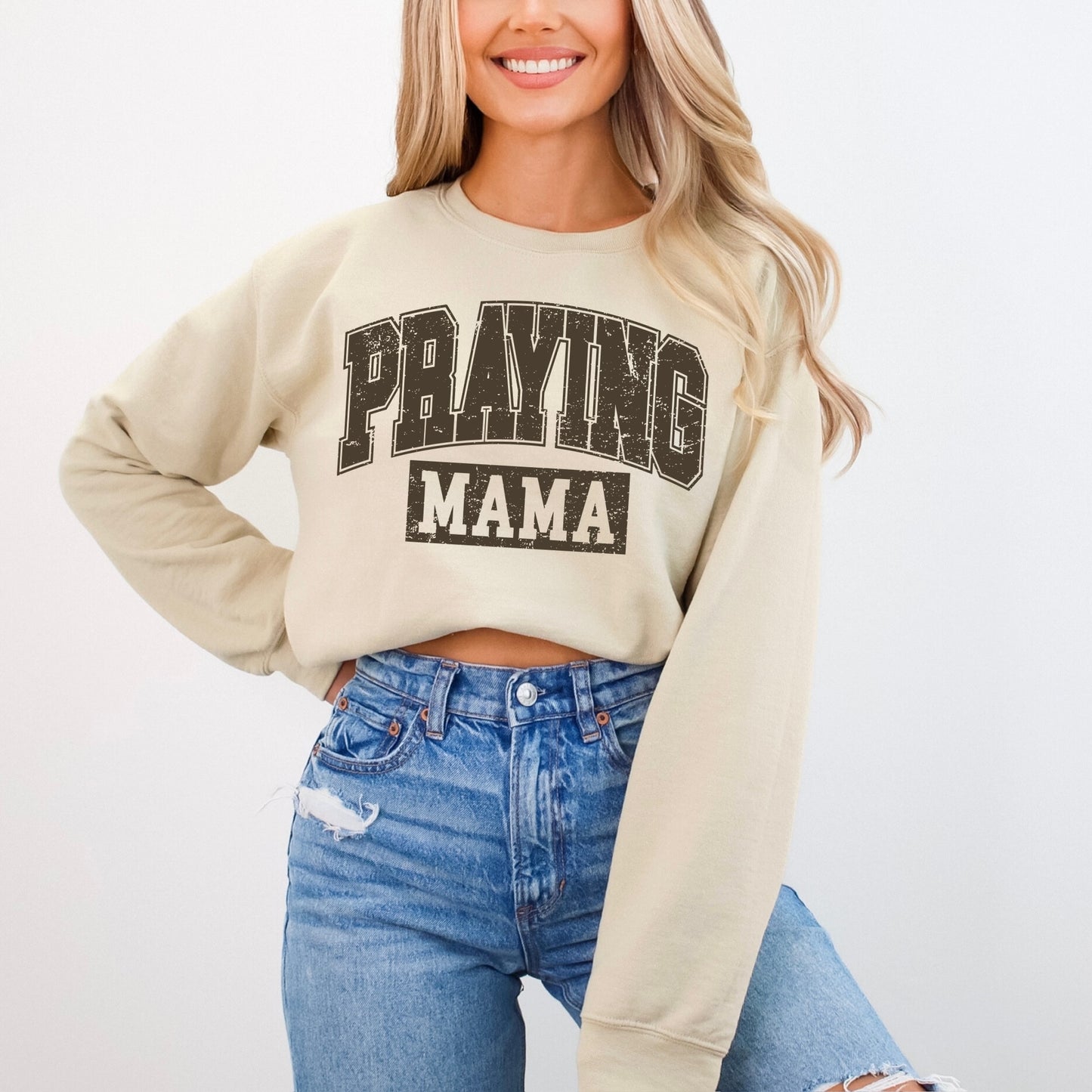 praying mama screen print transfer•