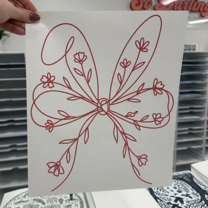 floral bunny ears screen print transfer•