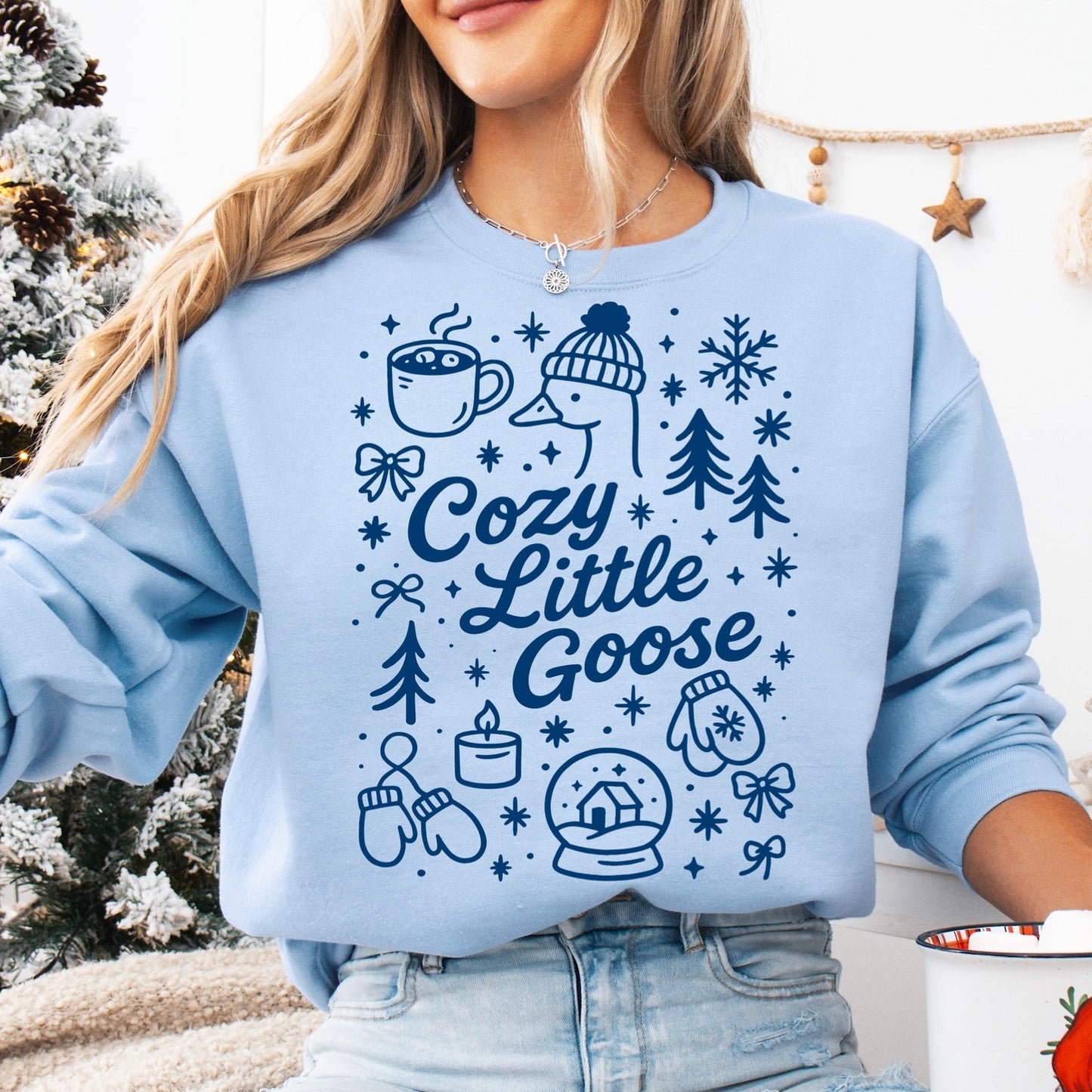 cozy little goose screen print transfer