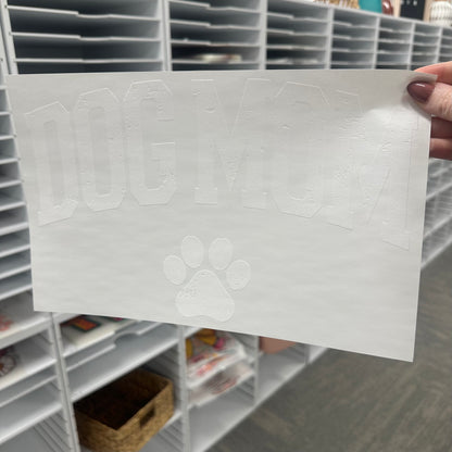 dog mom screen print transfer