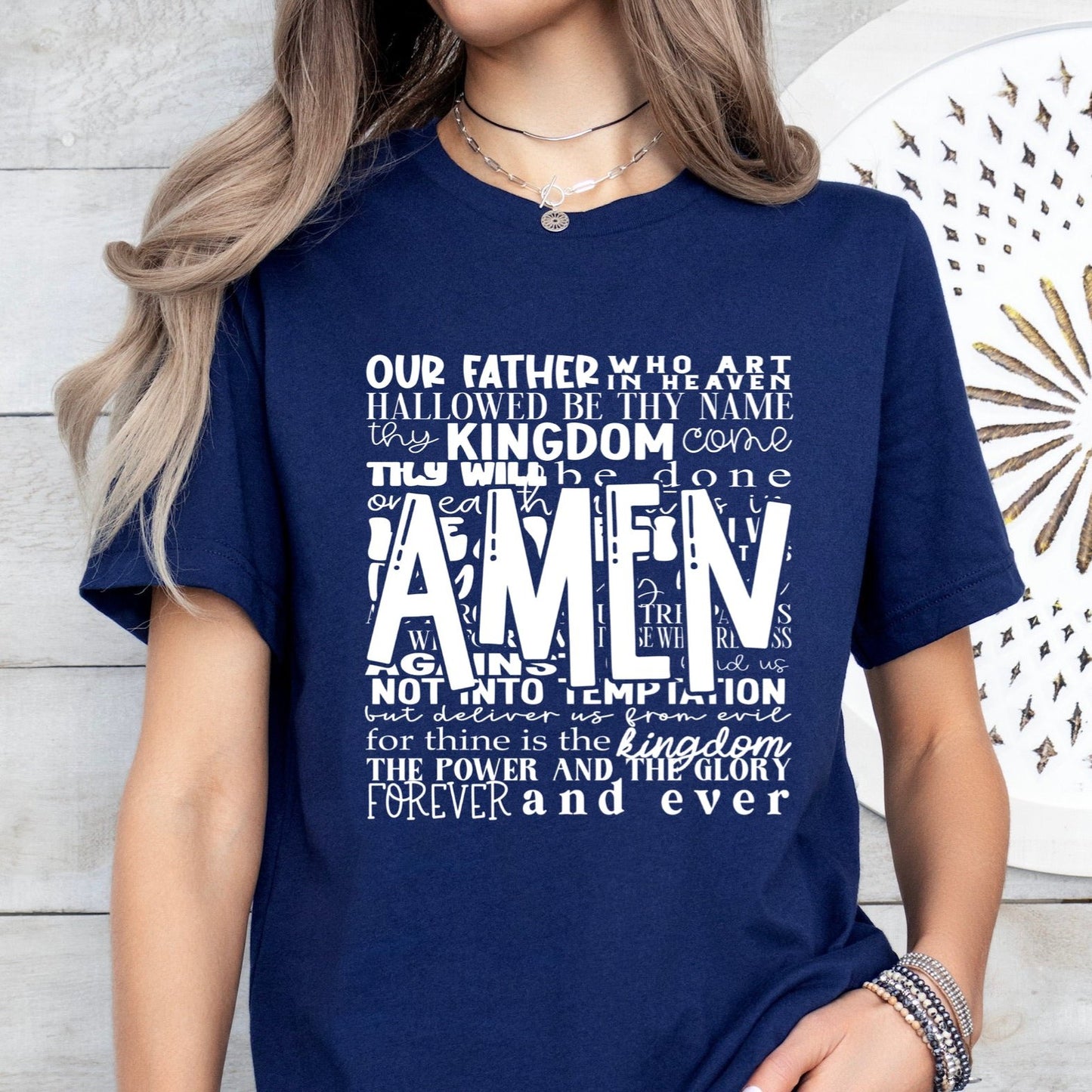 Amen Lords Prayer screen print transfer