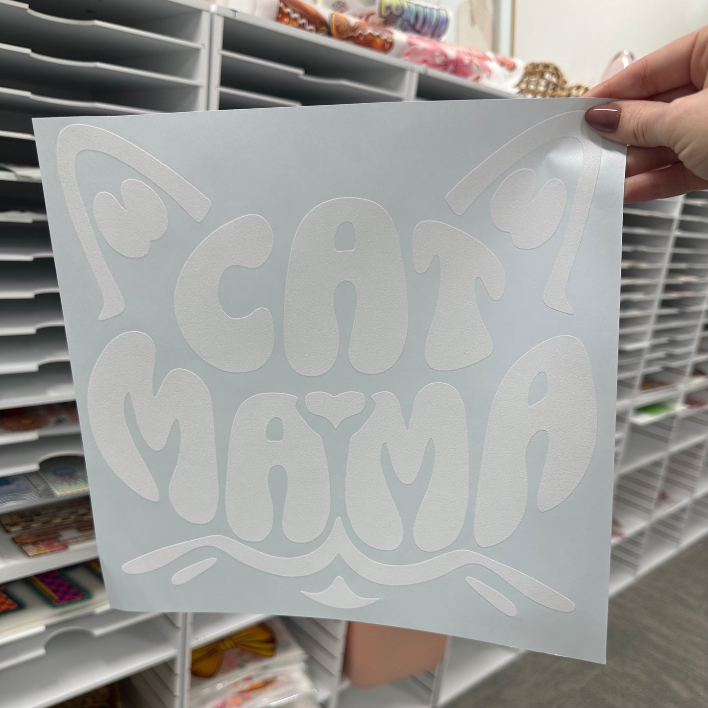cat mama screen print transfer