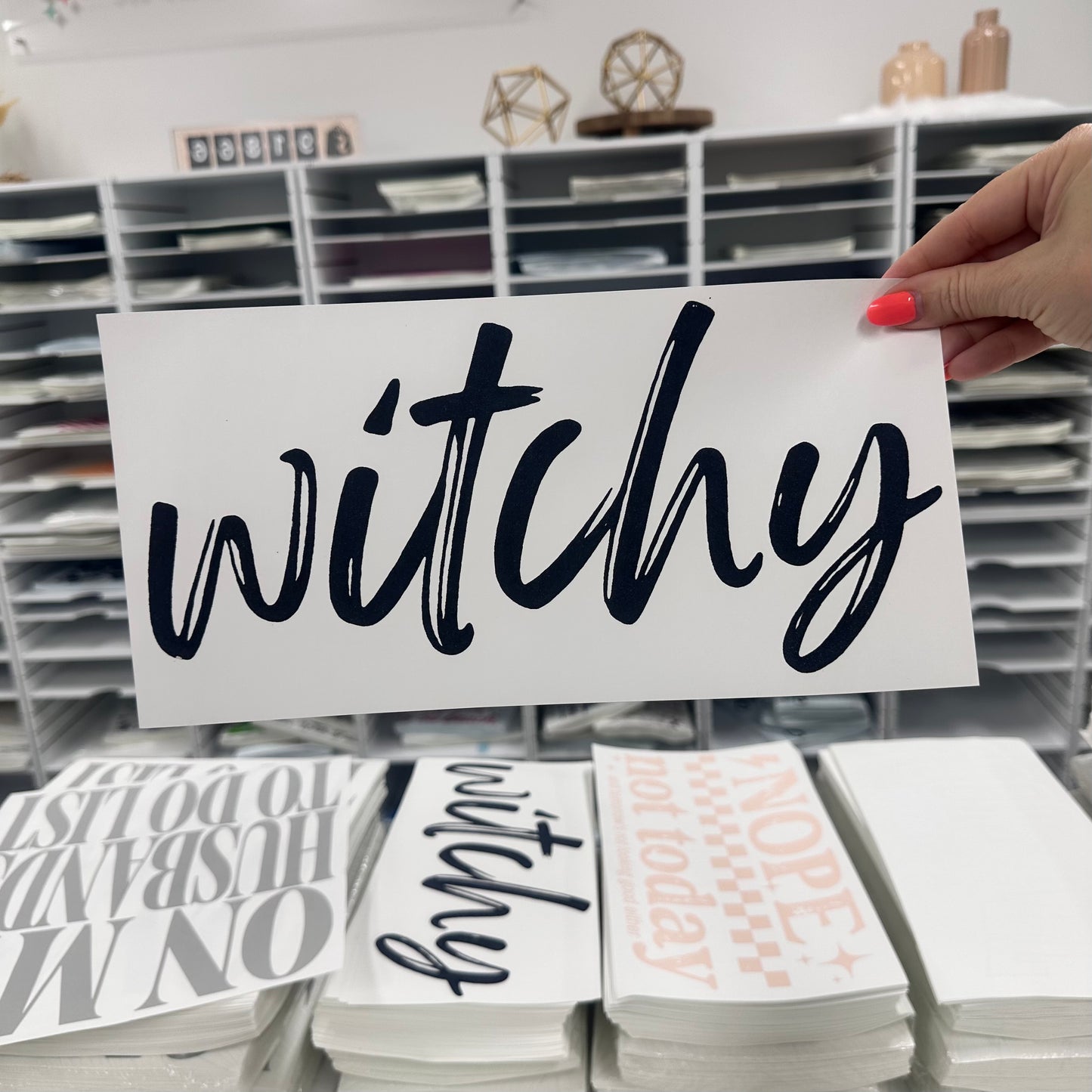 witchy screen print transfer•