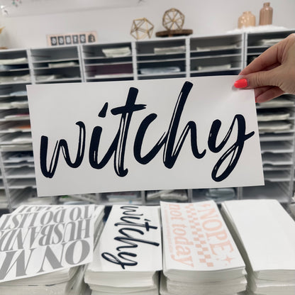 witchy screen print transfer•