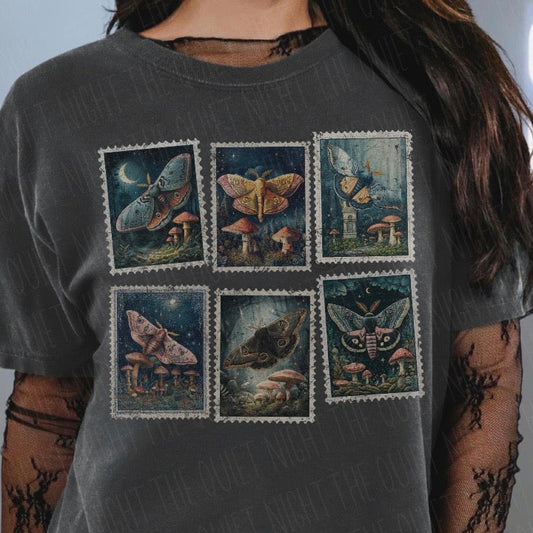 celestial moth stamps clear film screen print