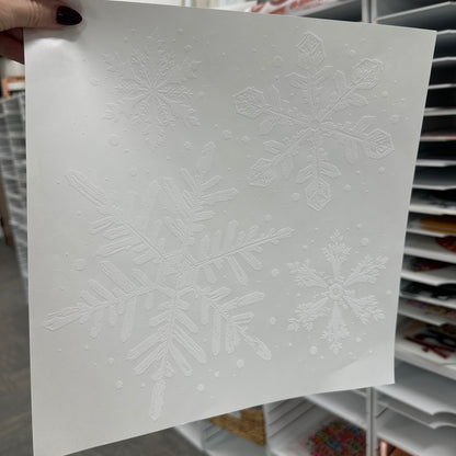 snowflakes screen print transfer