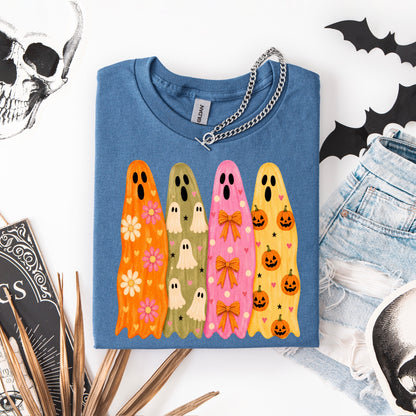 colorful ghosts clear film screen print