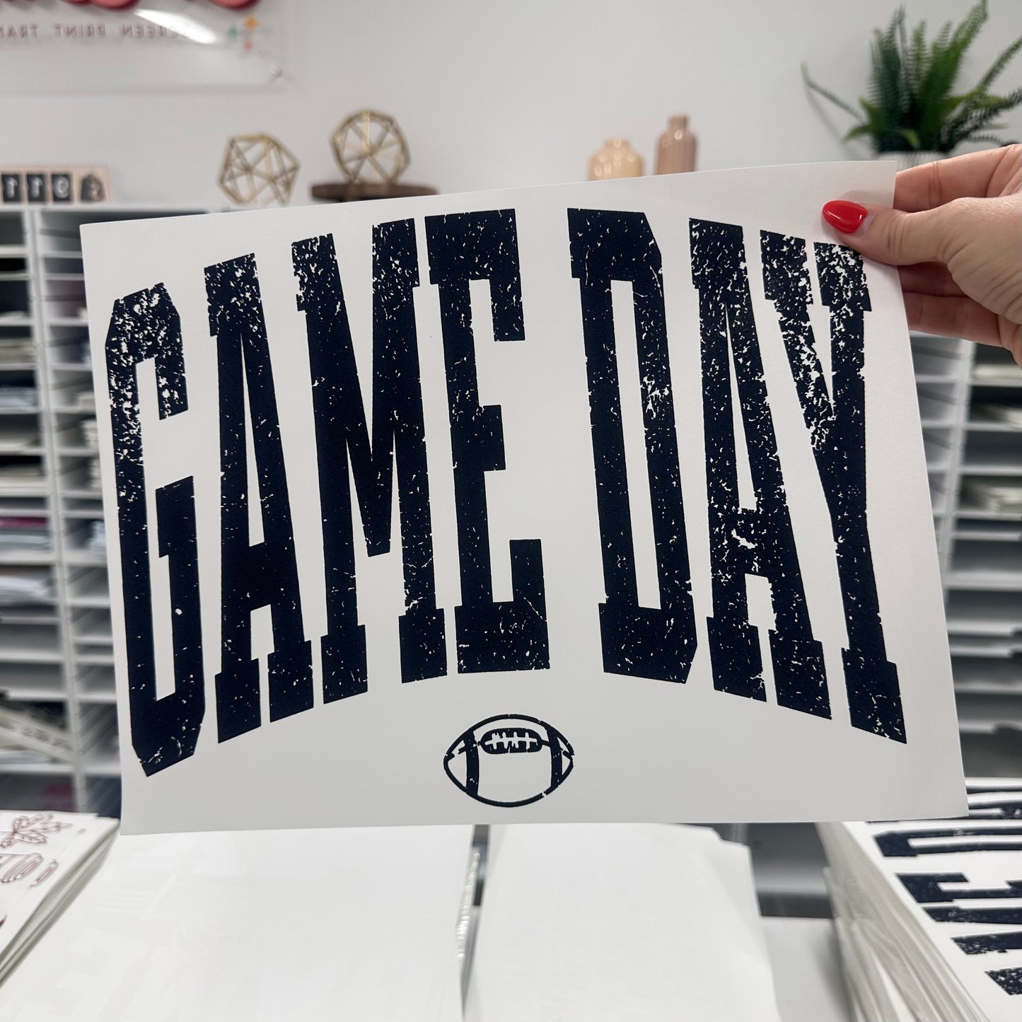 football game day screen print transfer•