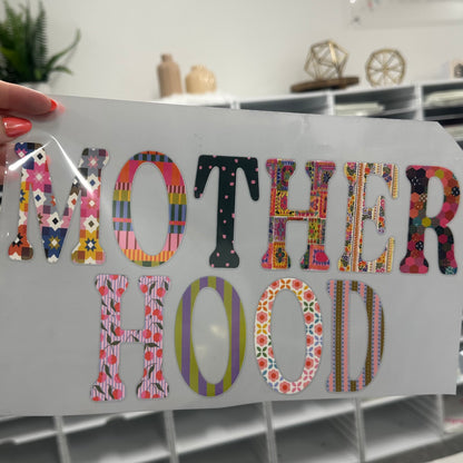 mixed pattern motherhood clear film screen print•