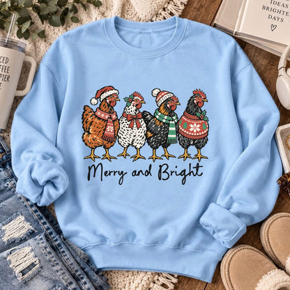 christmas roosters clear film screen print