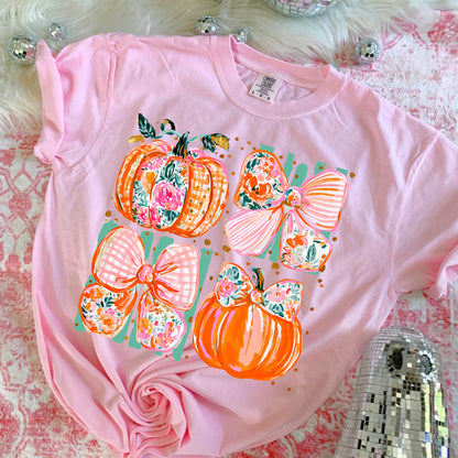 coquette pumpkins clear film screen print