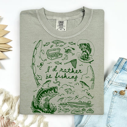 I'd rather be fishing screen print transfer•