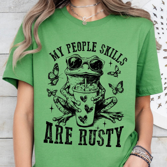 my people skills are rusty screen print transfer•