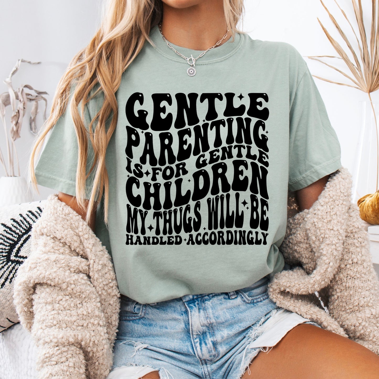 gentle parenting is for gentle children screen print transfer