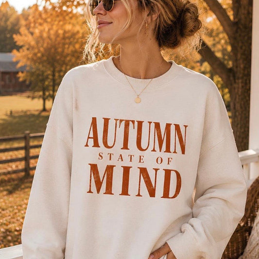 metallic copper Autumn state of mind screen print transfer•