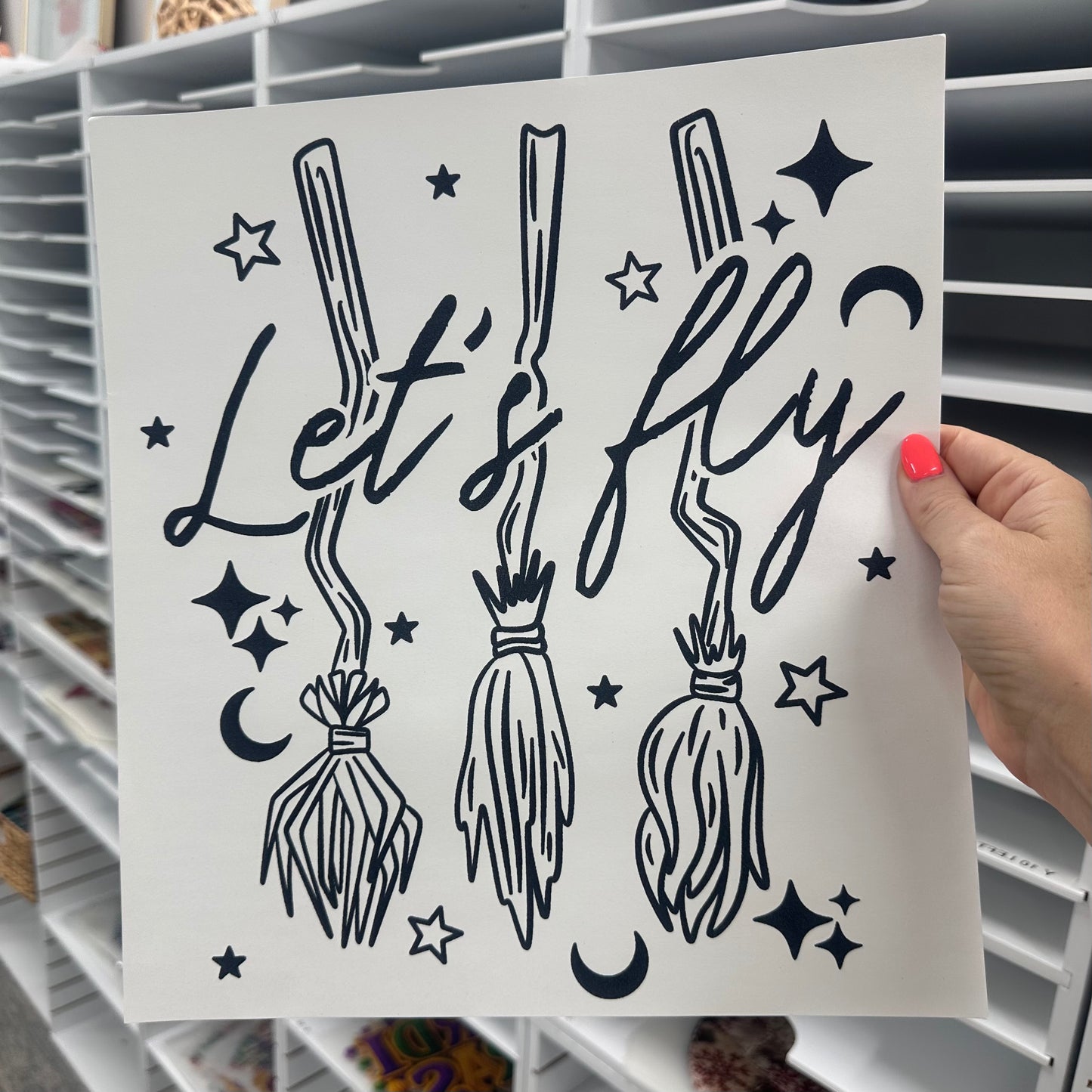 Let's Fly screen print transfer•