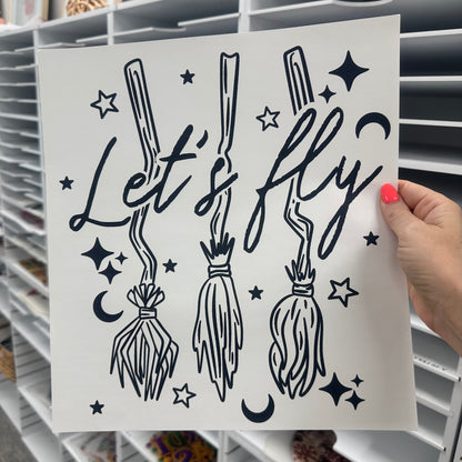 Let's Fly screen print transfer•