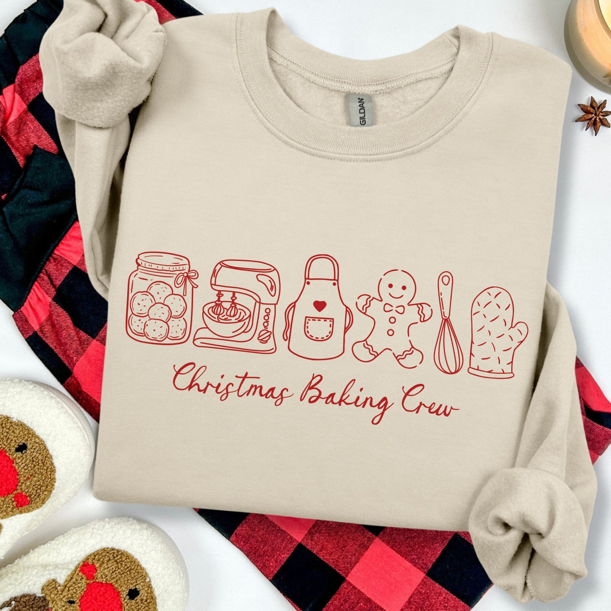Christmas baking crew screen print transfer