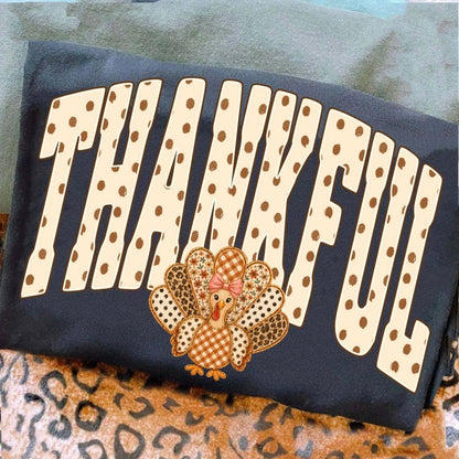 thankful turkey clear film screen print