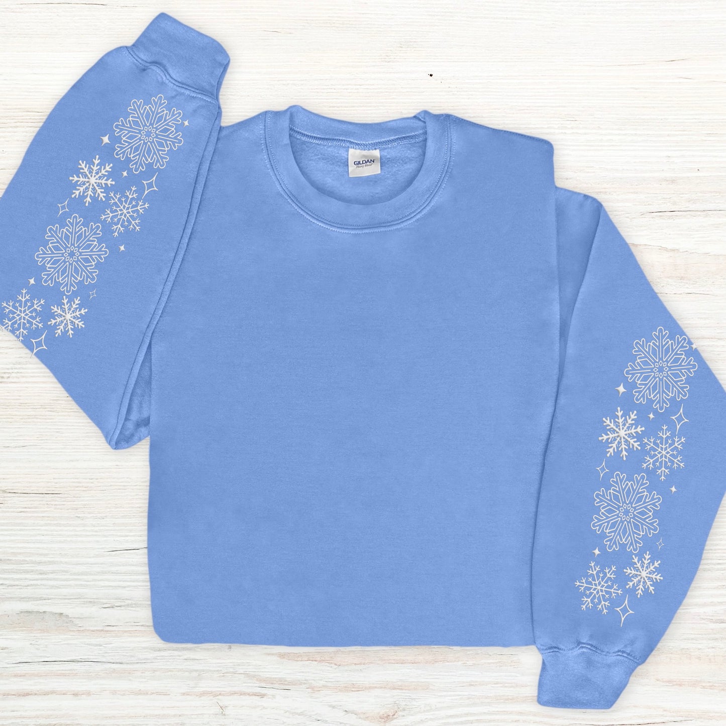 SLEEVE snowflakes screen print transfer