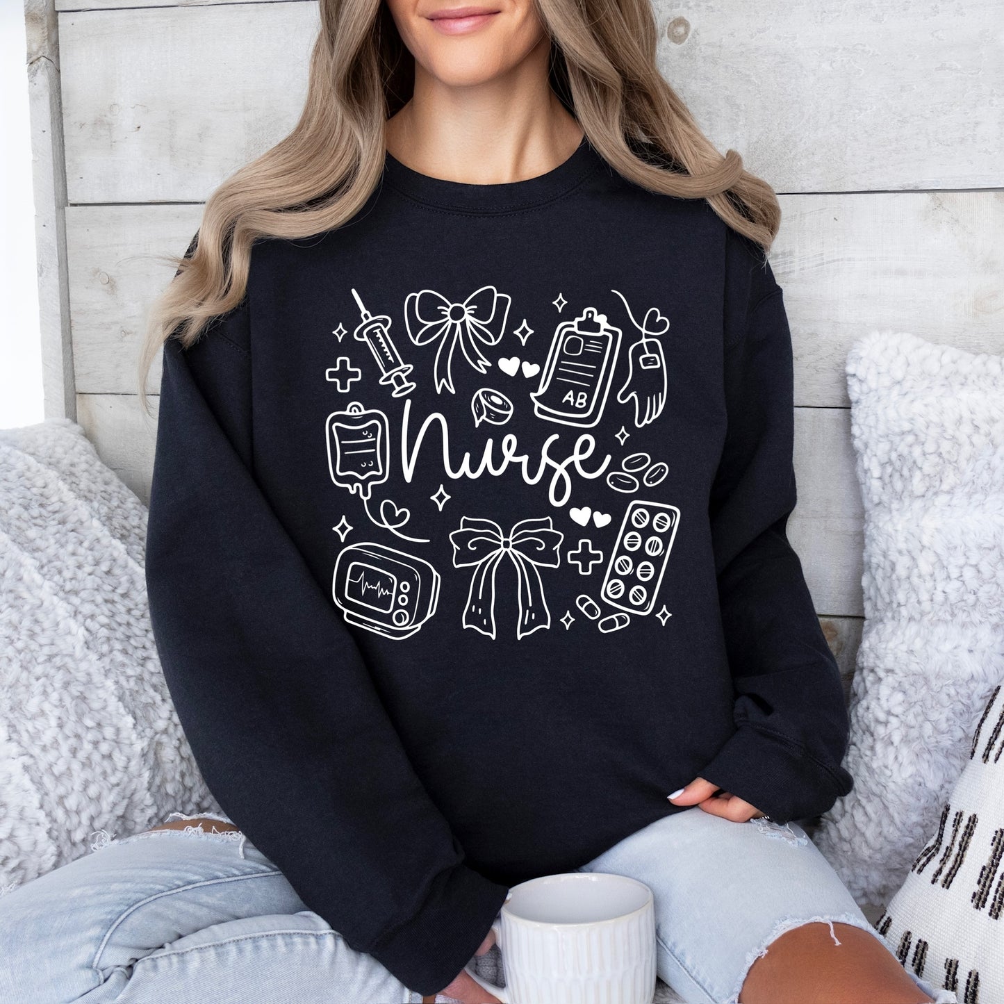 nurse doodles screen print transfer