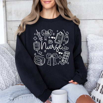 nurse doodles screen print transfer