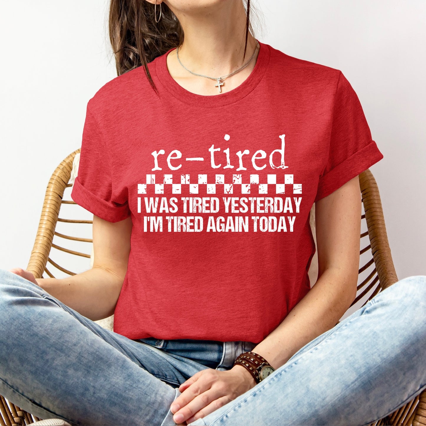 re-tired tired yesterday tired today screen print transfer•