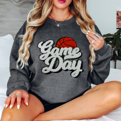 Chenille Patch - game day BASKETBALL