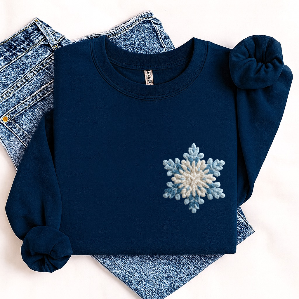 POCKET snowflake yarn clear film screen print