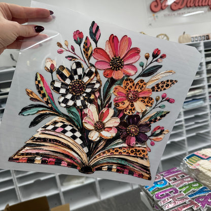 floral mixed pattern book clear film screen print