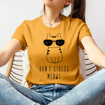 dont stress meowt screen print transfer