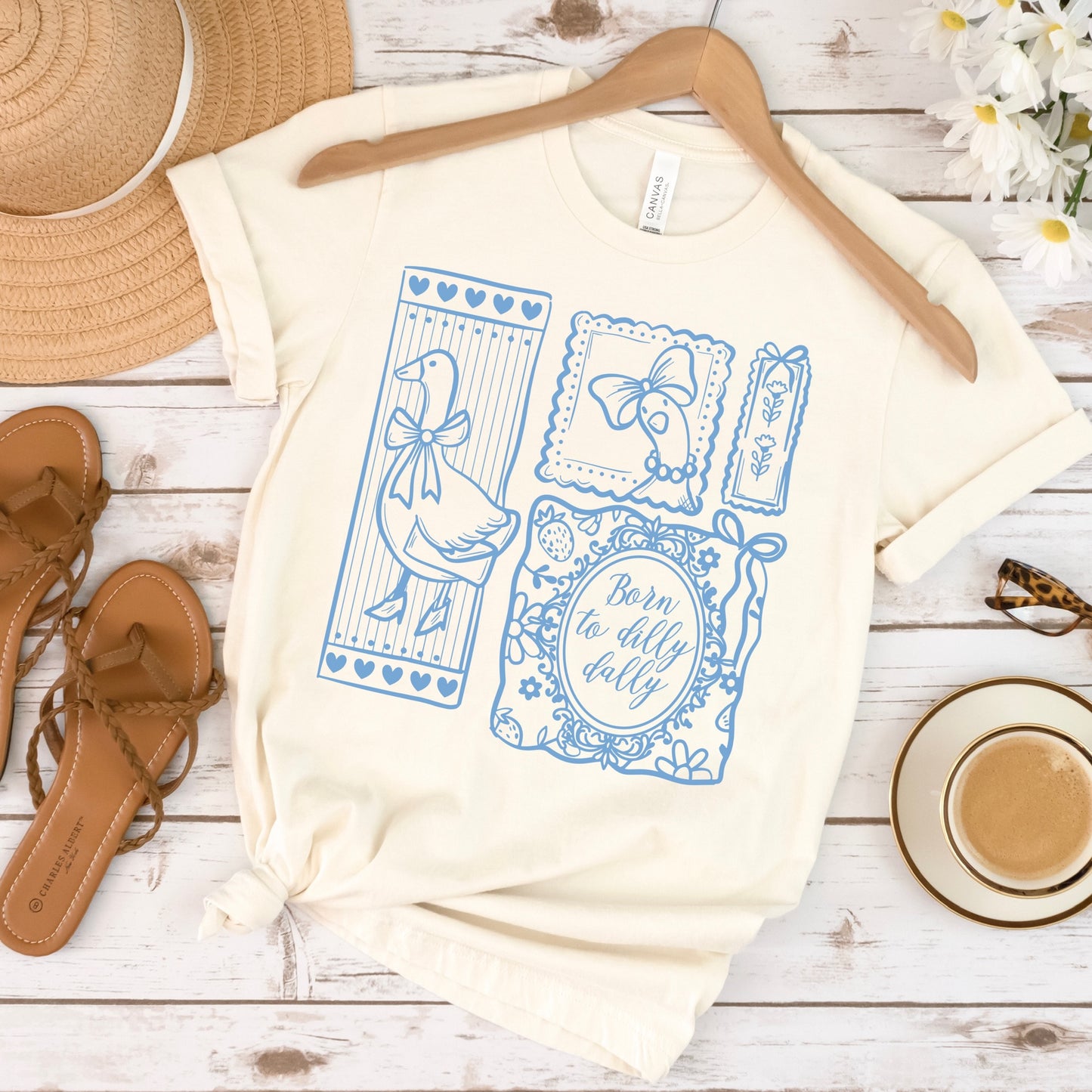 dilly dally goose screen print transfer•