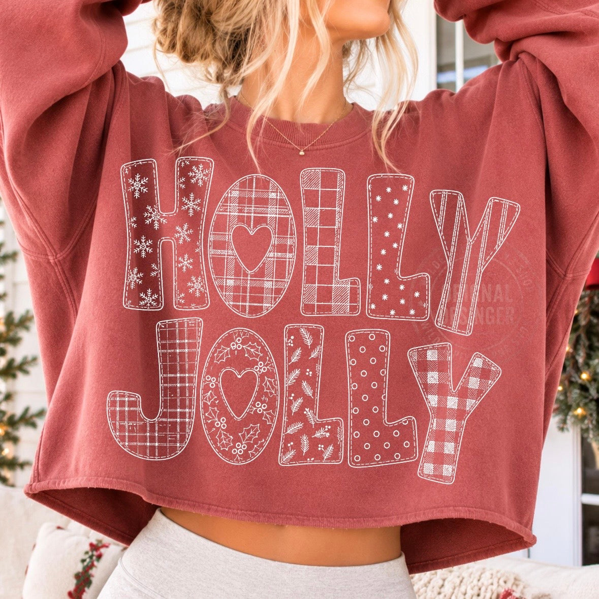 Holly Jolly screen print transfer