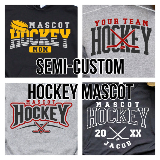 semi-custom HOCKEY mascot (design set up only)