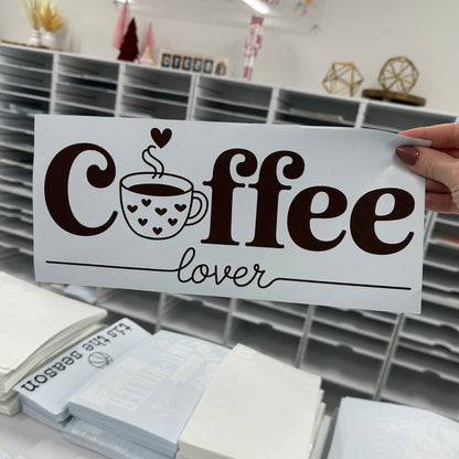 coffee lover screen print transfer