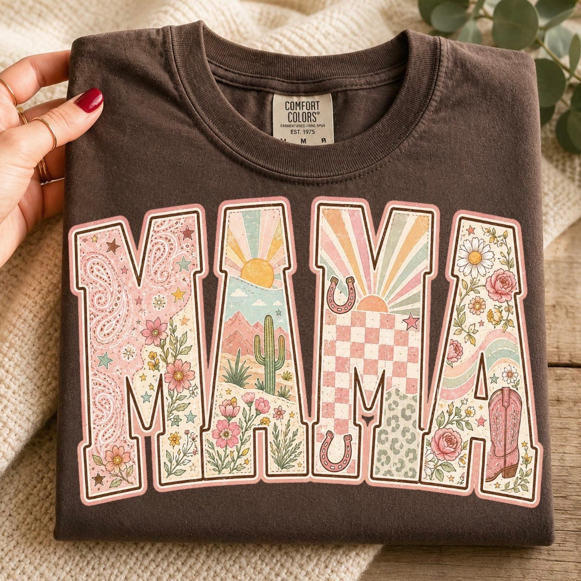 western MAMA clear film screen print