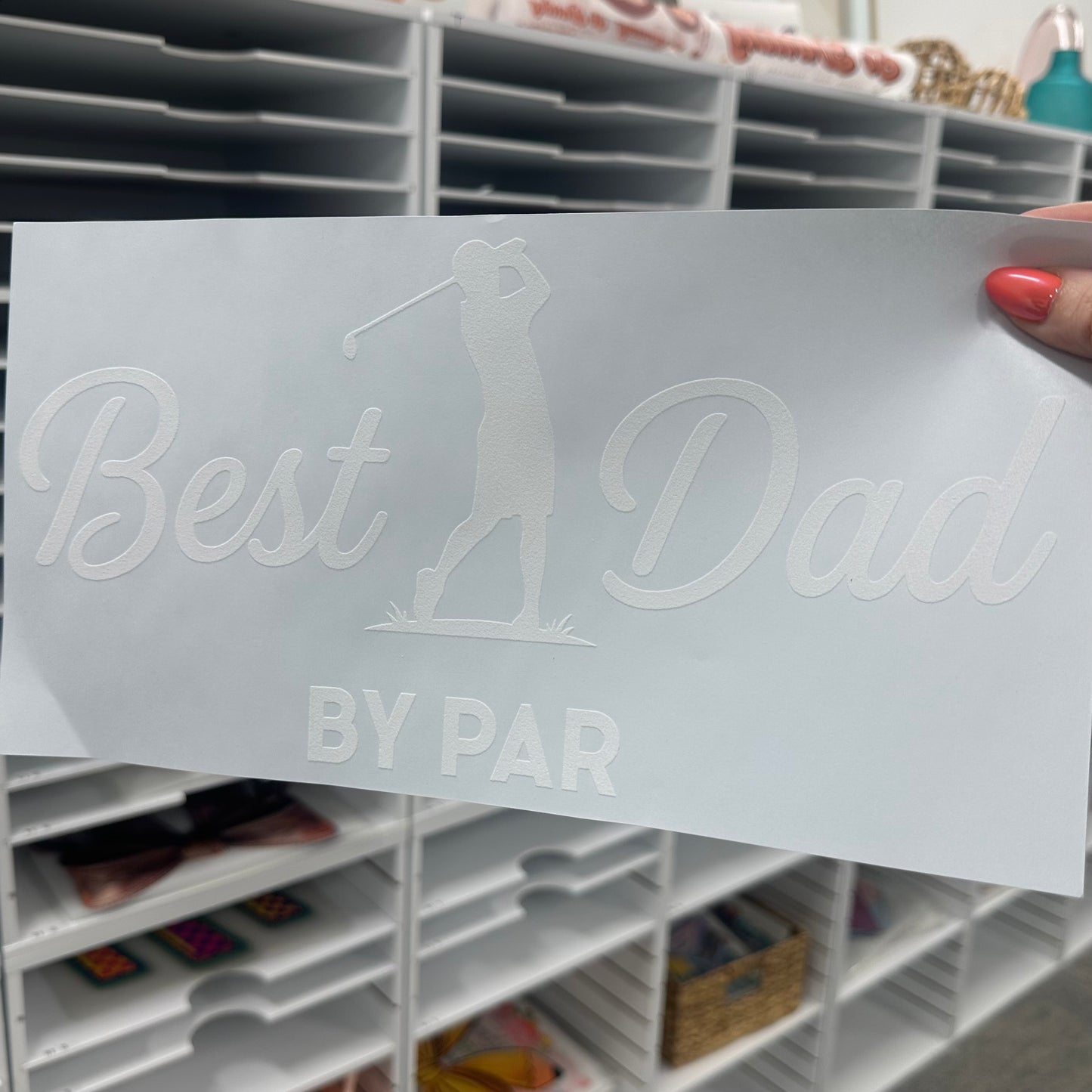 best Dad by par screen print transfer